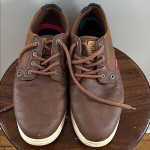 Levi's Brown Leather Men's Oxfords